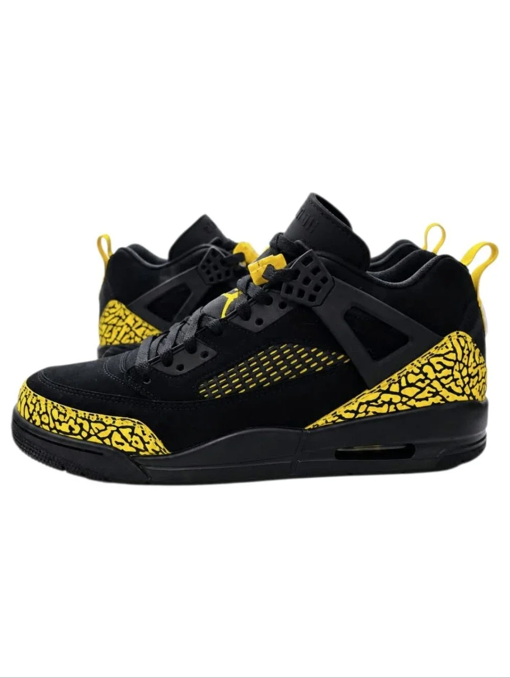 Jordan Spizike Low Black Speed Yellow Men's Size 11.5 NiB Sneakers IQ9368-010